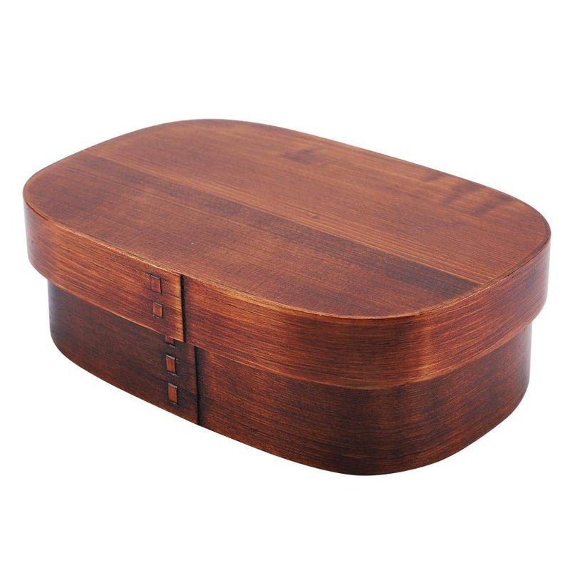 Fdit Vintage Wooden Lunch Containers Box Wood Boxes (18 * 12 * 5.5cm) - Image 1